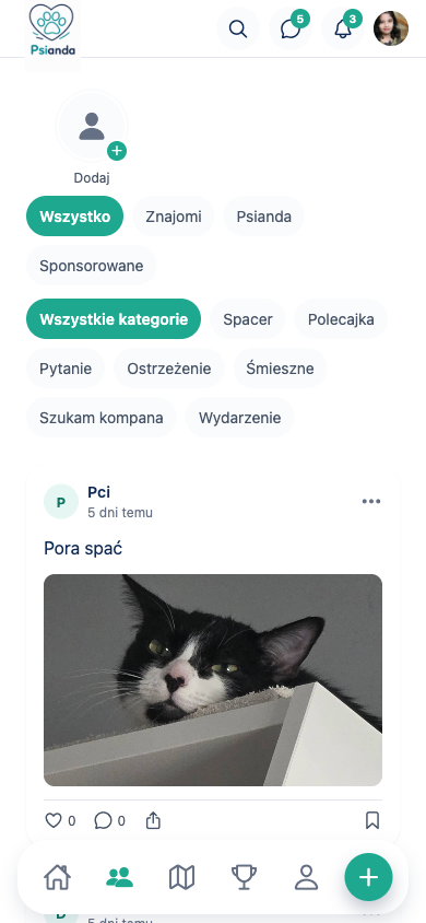 Społeczność i relacje znajomych