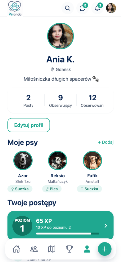 Profil, psy i Twoje postępy